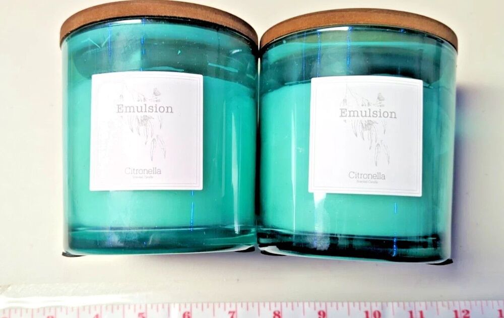 2 Pack - Citronella Candle Outdoor Indoor, 13 oz 1-Wick Jar Candle for Summer